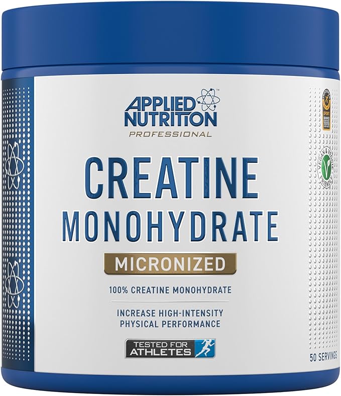 Applied Nutrition Creatine Monohydrate Powder – 100% Micronized Creatine – 5g per Serving – Supports High-Intensity Performance