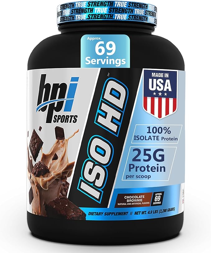 BPI Sports ISO HD Isolate Protein Powder – 100% Whey Isolate, Protein Powder for Muscle Gain — image 1