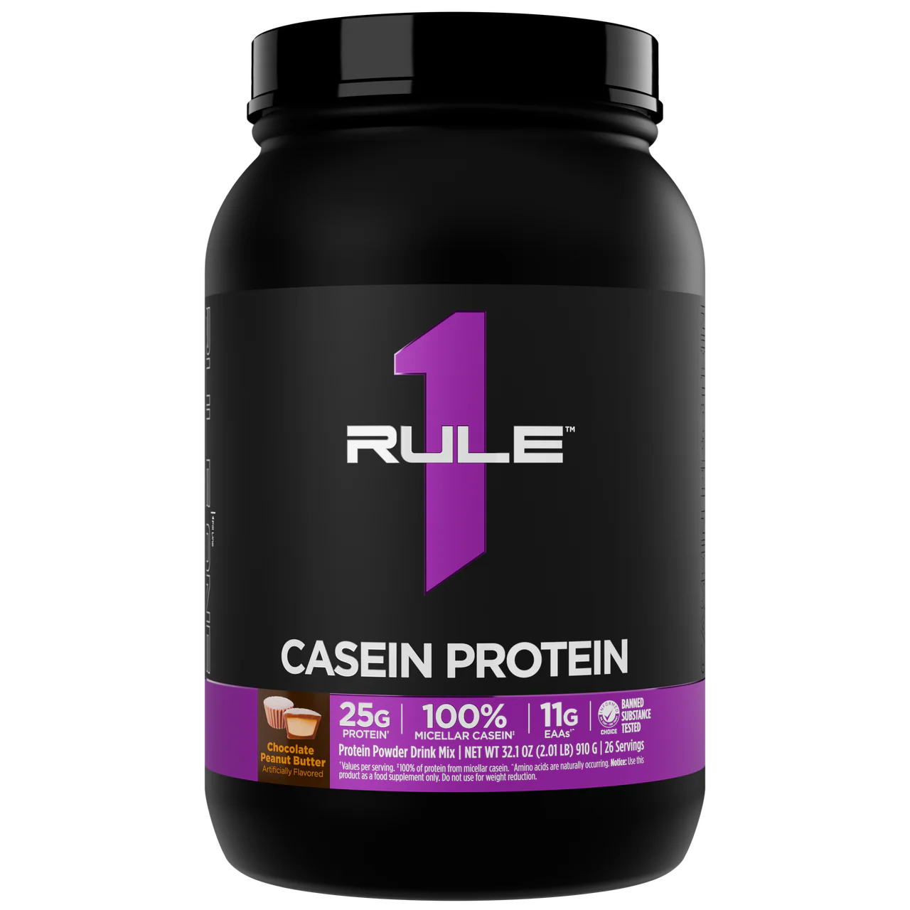 Rule 1 Casein Protein - 25g Protein and 11g EAAs Per Serving from Slow-Release Micellar Casein for Overnight Recovery and Sustained Delivery Between Meals — image 1