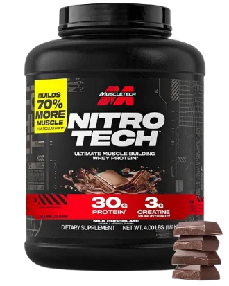Muscletech Whey Protein Powder - Nitro-Tech Ultimate Muscle Building Formula with Whey Protein Isolate — image 1