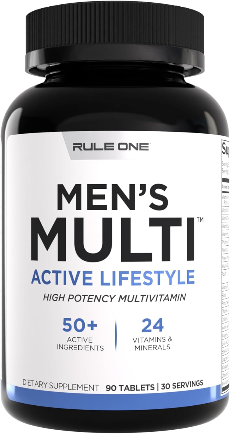 Rule1 Men's Multi - Men's Daily Vitamins, Essential Minerals, Superfoods, Digestive Enzymes, Amino Acids, & Antioxidants for Active Lifestyles and Wellness Support — image 1