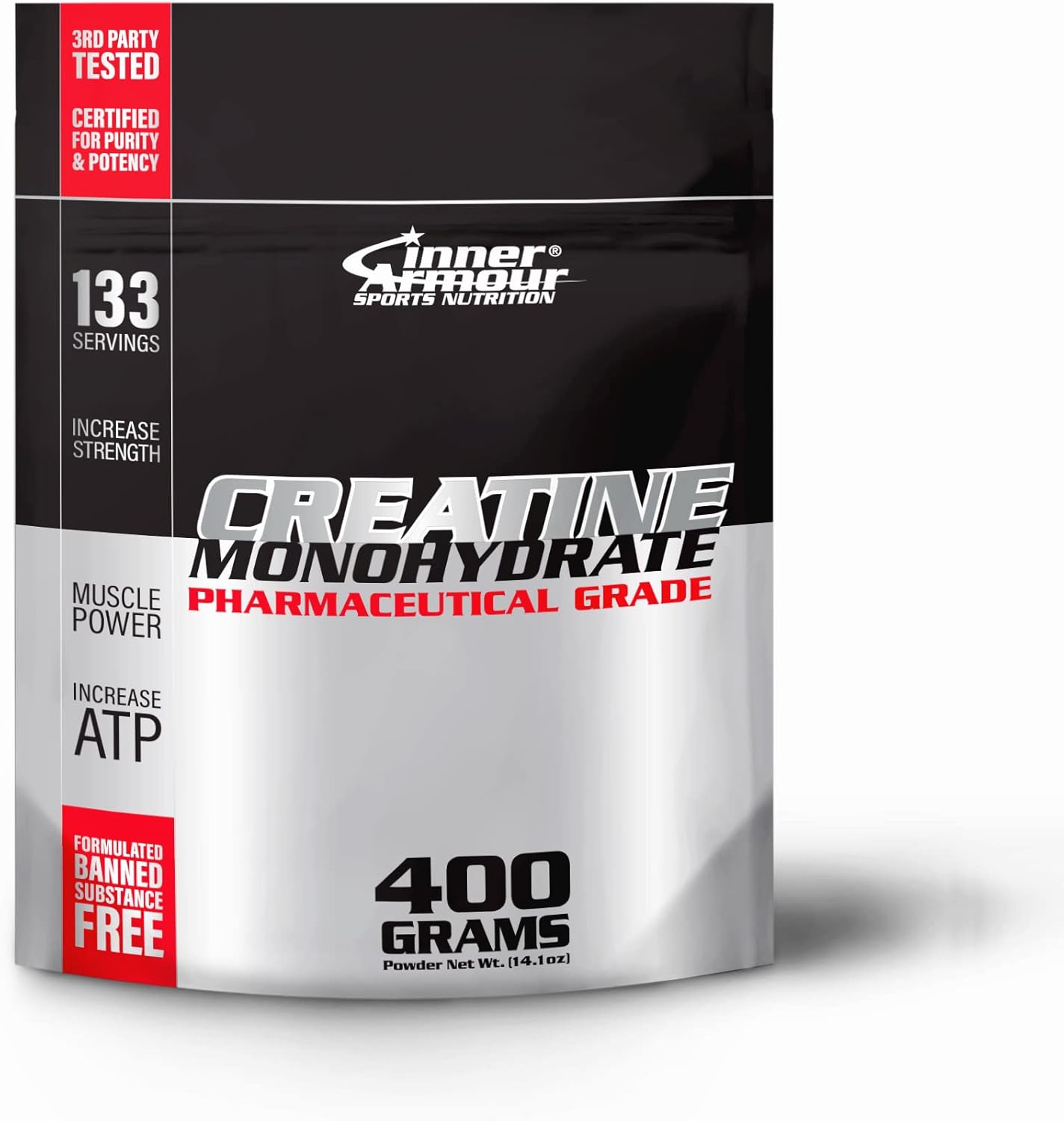 Inner Armour Micronized Creatine Monohydrate Powder - Increase Muscle Strength & Endurance - Fast Dissolving, Flavor-Free, Vegan Fitness Supplement, Keto Friendly