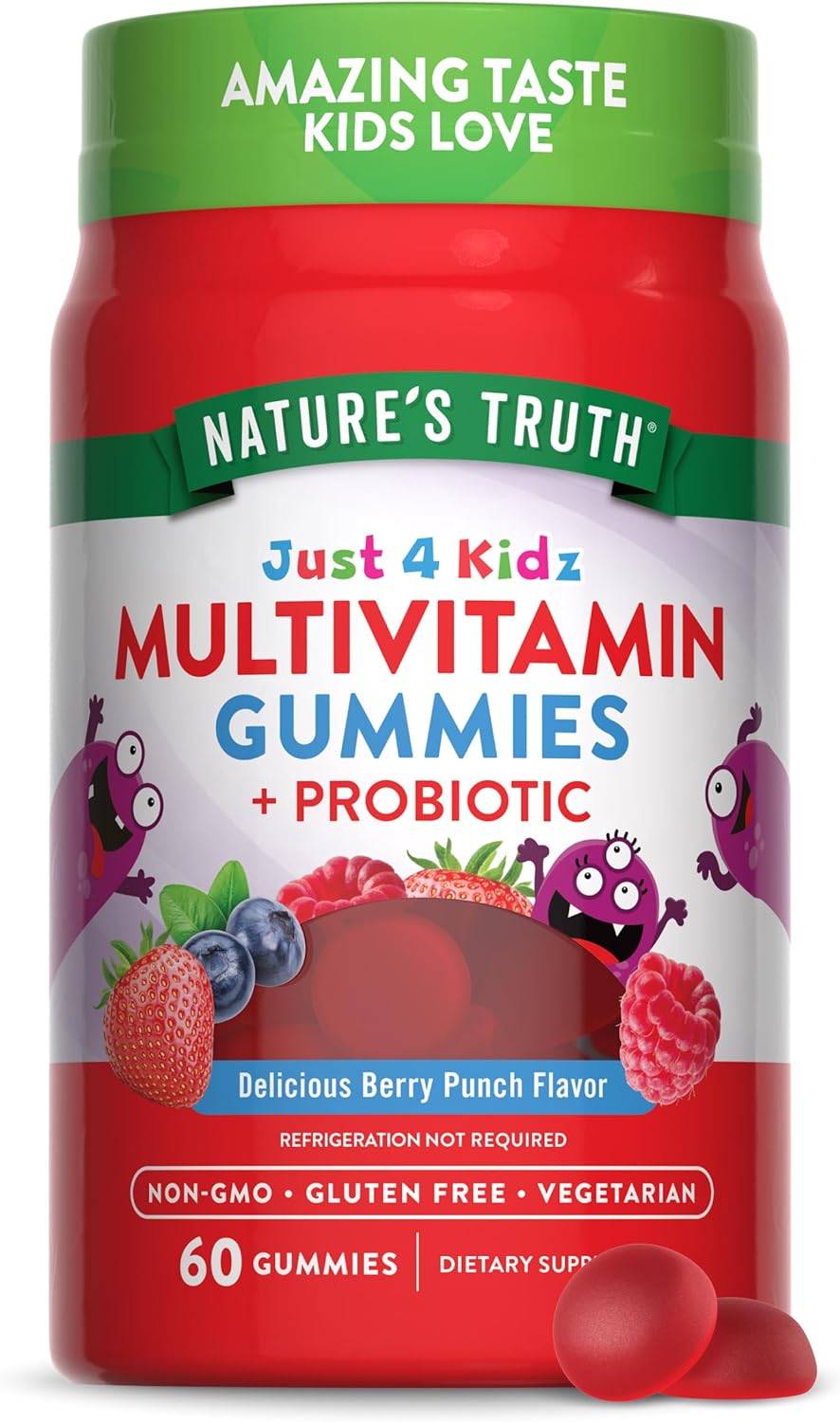Nature's Truth Kids Multivitamin Gummies with Probiotics | Vegetarian, Non-GMO, and Gluten Free Supplement — image 1