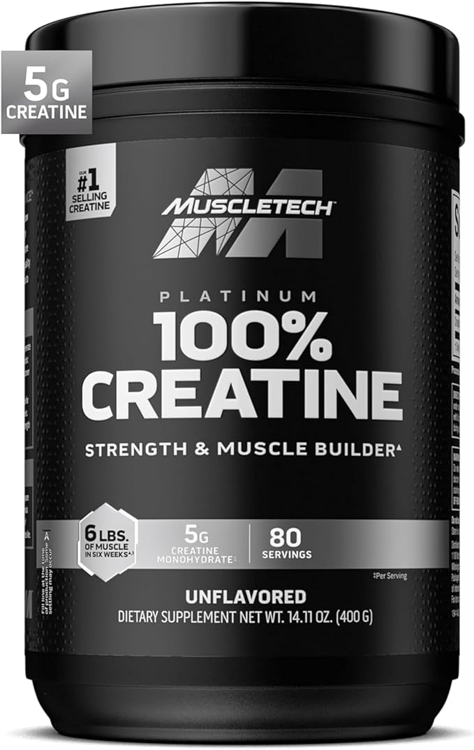 MuscleTech Creatine Monohydrate Powder, Platinum Pure - Unflavored Micronized Creatine for Men & Women - Workout Supplements for Performance, Muscle Recovery & Builder — image 1