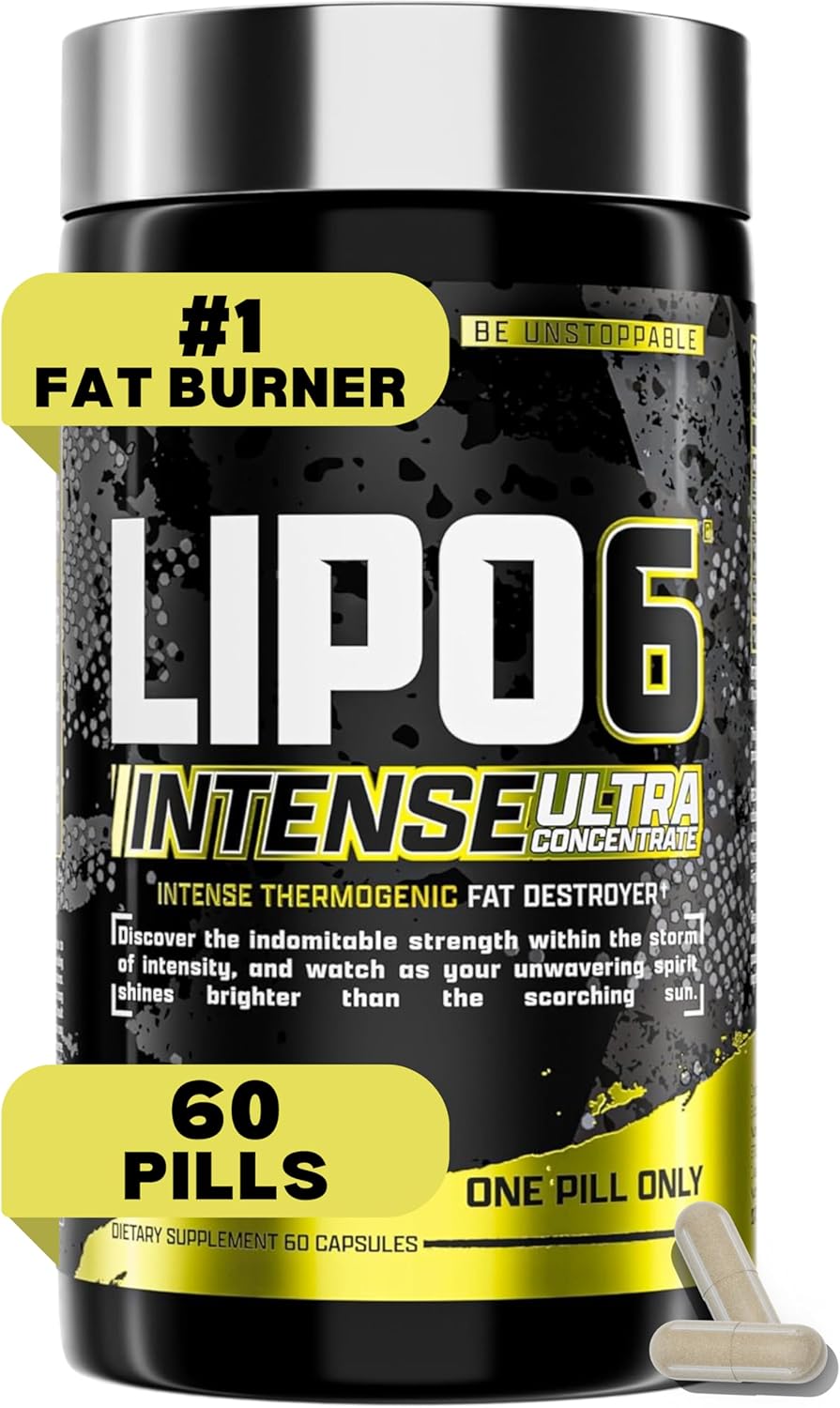 Nutrex Research Lipo6 Black Intense Ultra Concentrate Thermogenic Belly Fat Burner for Men and Women | Diet Weight Loss Supplement and Appetite Suppressant