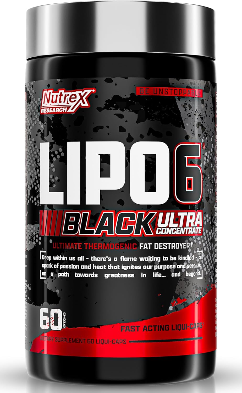 Nutrex Research Lipo-6 Black Ultra Concentrate | Thermogenic Energizing Fat Burner Supplement, Increase Weight Loss, Energy & Intense Focus — image 1