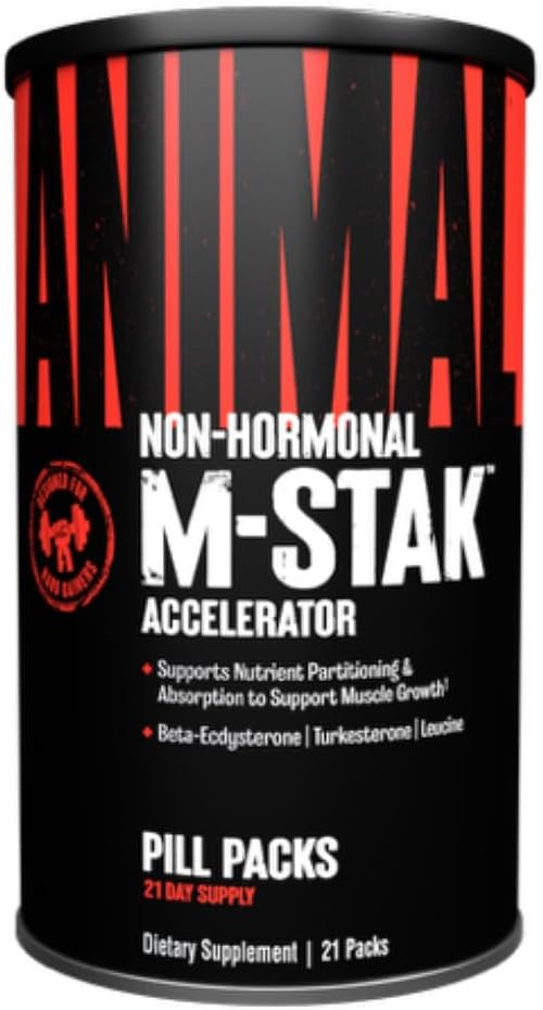 Animal M-Stak - Muscle Builder and Anabolic Mass Gainer Supplement for Bodybuilding - Lean Muscle Growth, Amino Complex and Pre Workout Energy — image 1