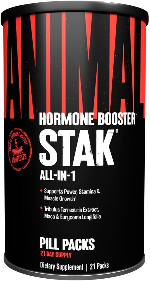 Animal Stak – Complete Natural Hormone Booster Supplement with Tribulus – Natural Testosterone Booster for Athletes – Contains Estrogen Blockers