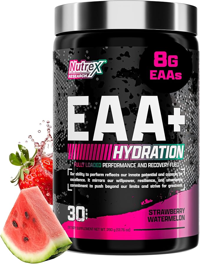 Nutrex Research EAA Hydration | EAAs + BCAA Powder | Muscle Recovery, Strength, Muscle Building, Endurance | 8G Essential Amino Acids + Electrolytes