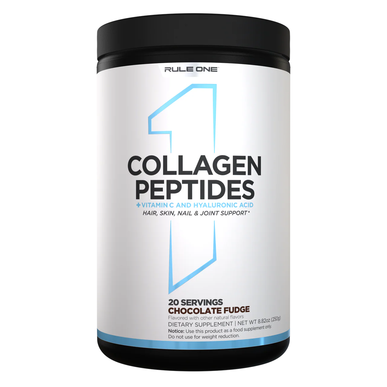 Rule 1 Collagen Peptides Powder - Hydrolyzed Bovine Collagen, Hyaluronic Acid, and Vitamin C. Supports Hair, Skin, & Nails